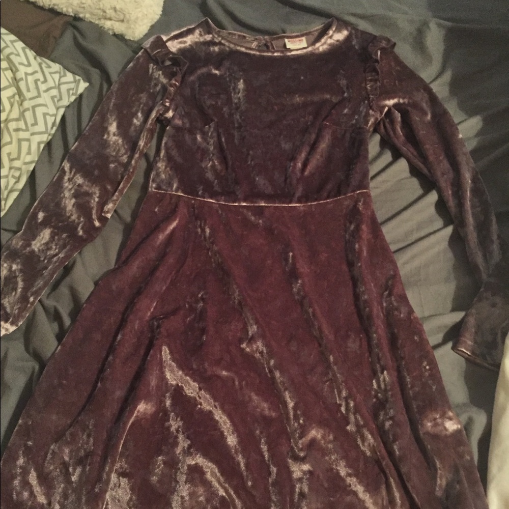 Purple velvet dress